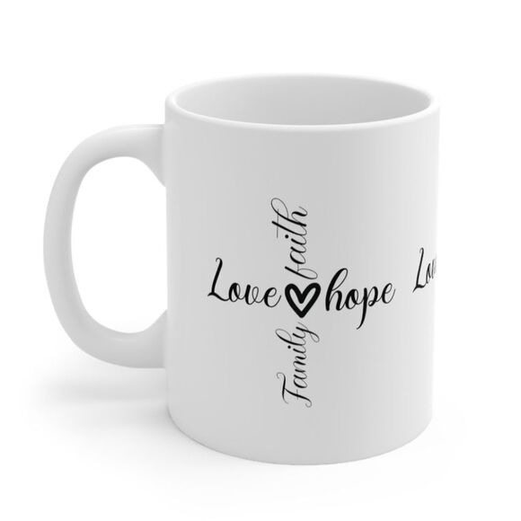 Love and Hope Coffee Cup inspirational and daily motivation Ceramic Mug 11 Oz - Picture 8 of 9